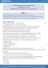 Đề thi giữa kì 1 Sinh 10 Kết nối tri thức - Đề số 7
